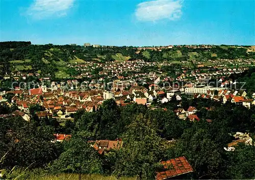 AK / Ansichtskarte Kuenzelsau Panorama Blick vom Holderrain mit Garnberg Kuenzelsau