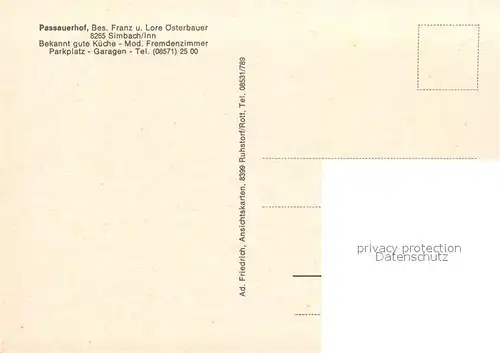 AK / Ansichtskarte Simbach_Inn Passauerhof Hotel Restaurant Simbach Inn