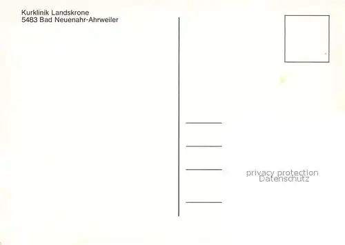 AK / Ansichtskarte Bad_Neuenahr Ahrweiler Kurklinik Landskrone Park Bad_Neuenahr Ahrweiler