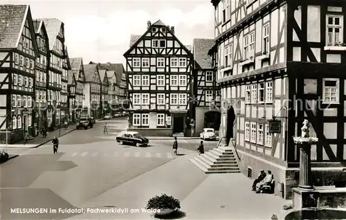 AK / Ansichtskarte Melsungen_Fulda Fachwerkidyll am Walde Altstadt Melsungen Fulda