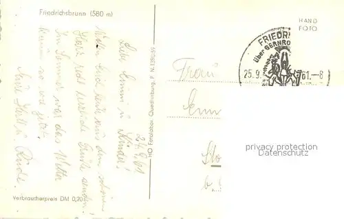 AK / Ansichtskarte Friedrichsbrunn_Harz Ortsansicht mit Kirche Friedrichsbrunn Harz