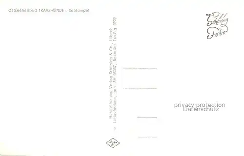 AK / Ansichtskarte Travemuende_Ostseebad Seetempel Strand Fliegeraufnahme Travemuende_Ostseebad