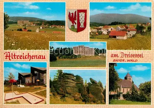 AK / Ansichtskarte Altreichenau Panorama Erholungsort Nationalpark Bayerischer Wald Felsen Minigolf Hotel Altreichenau