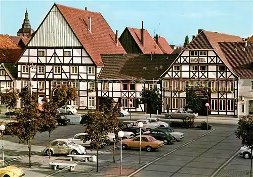 AK / Ansichtskarte Lippstadt Marktplatz Hotel Fachwerkhaeuser Lippstadt