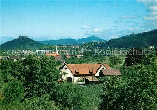 AK / Ansichtskarte Staufen_Breisgau Panorama Blick ueber Grunern mit Burg Staufen Breisgau