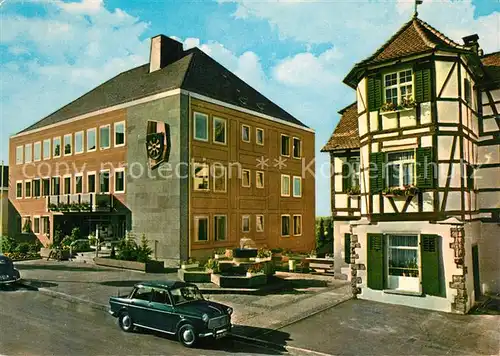 AK / Ansichtskarte Markdorf_Baden Bahnhof Fachwerkhaus Markdorf_Baden