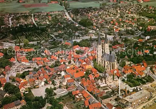 AK / Ansichtskarte Billerbeck_Westfalen Stadtzentrum mit Kirche Fliegeraufnahme Billerbeck_Westfalen