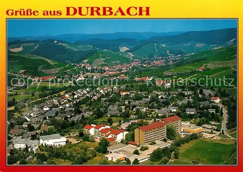 AK / Ansichtskarte Durbach Staufenberg Klinik Badische Weinstrasse Fliegeraufnahme Durbach