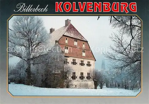 AK / Ansichtskarte Billerbeck_Westfalen Kolvenburg im Winter Billerbeck_Westfalen