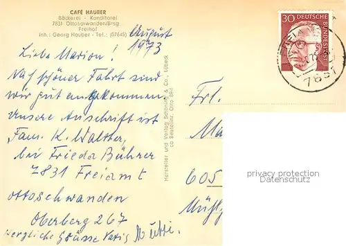 AK / Ansichtskarte Ottoschwanden Ortsansicht mit Kirche Ottoschwanden