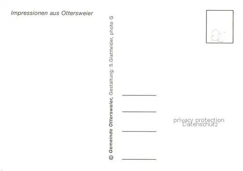 AK / Ansichtskarte Ottersweier Impression der Stadt Kirche Statue Denkmal Ottersweier