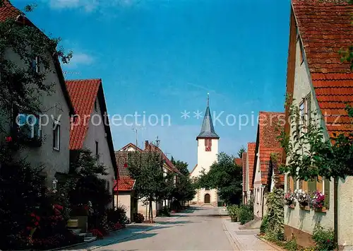 AK / Ansichtskarte Grossvillars Freudensteiner Strasse und Waldenserkirche Grossvillars