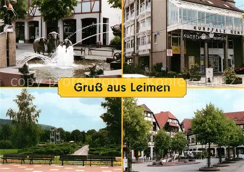 AK / Ansichtskarte Leimen St Georg Brunnen Kurpfalz Centrum Freibad Georgiplatz Leimen