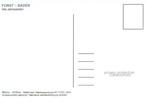 AK / Ansichtskarte Forst_Baden Vier Jahreszeiten Fliegeraufnahmen Forst_Baden