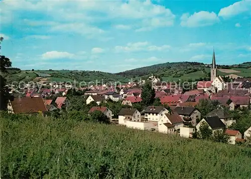 AK / Ansichtskarte Gruensfeld Ortsansicht mit Kirche Gruensfeld