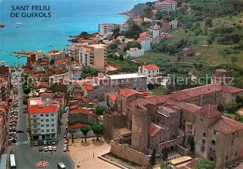 AK / Ansichtskarte Sant_Feliu_de_Guixols Iglesia Torre del Fumy Porta Ferrada vista aerea Sant_Feliu_de_Guixols