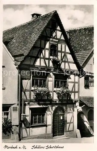 AK / Ansichtskarte Marbach_Neckar Geburtshaus Schiller Marbach Neckar