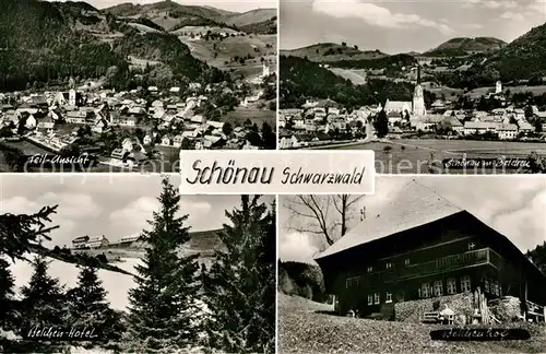 AK / Ansichtskarte Schoenau_Schwarzwald Belchen Hotel Belchenhof Panorama Schoenau Schwarzwald