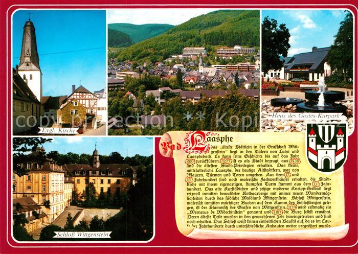 Ak Ansichtskarte Laasphe Kirche Schloss Wittgenstein Haus Des