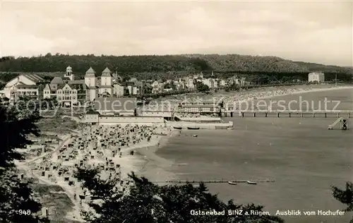 AK / Ansichtskarte Binz_Ruegen_Ostseebad Blick vom Hochufer 