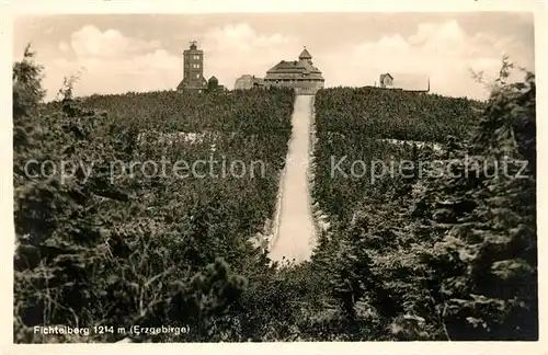 AK / Ansichtskarte Fichtelberg_Oberwiesenthal Fichtelberghaus Schanze Fichtelberg