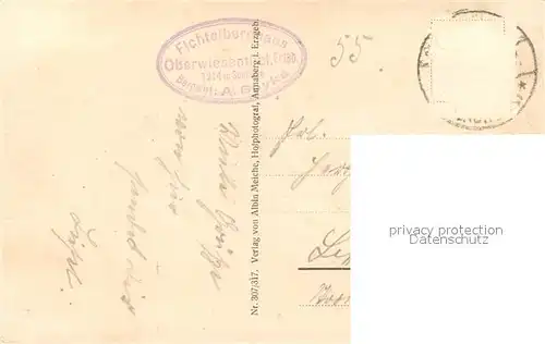 AK / Ansichtskarte Fichtelberg_Oberwiesenthal Unterkunftshaus Fussweg Fichtelberg