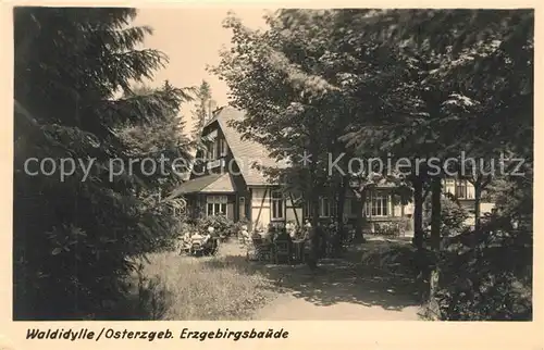 AK / Ansichtskarte Waldidylle Erzgebirgsbaude Waldidylle