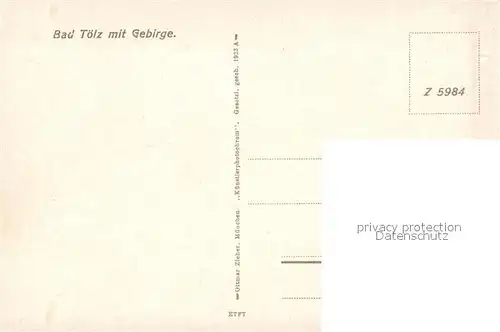 AK / Ansichtskarte Bad_Toelz Panorama Bergkette Bad_Toelz