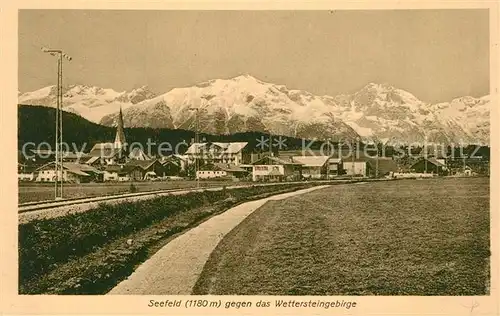 AK / Ansichtskarte Seefeld_Tirol mit Wettersteingebirge Seefeld Tirol