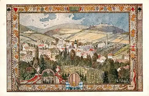 AK / Ansichtskarte Wien Fest Postkarte des Dt Saengerbundesfestes 1928 Wien