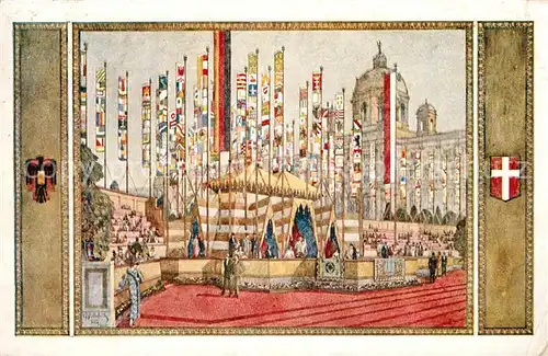 AK / Ansichtskarte Wien Fest Postkarte des Dt Saengerbundesfestes 1928 Wien