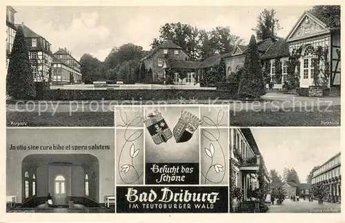 AK / Ansichtskarte Bad_Driburg Kurplatz Trinkhalle Hauptquelle Eingang zum Bad Bad_Driburg