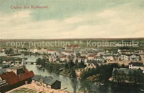 AK / Ansichtskarte oerebro fran Kyrktornet oerebro