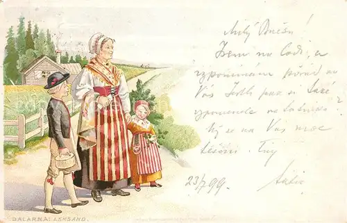 AK / Ansichtskarte Leksand Mutter mit Kindern Leksand