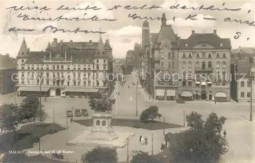 AK / Ansichtskarte Malmoe Stortorgen med Hotell Kramer Malmoe