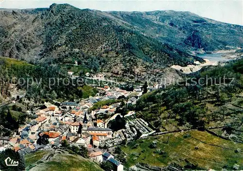 AK / Ansichtskarte Villefort_Lozere Fliegeraufnahme Au fond le Lac Villefort_Lozere
