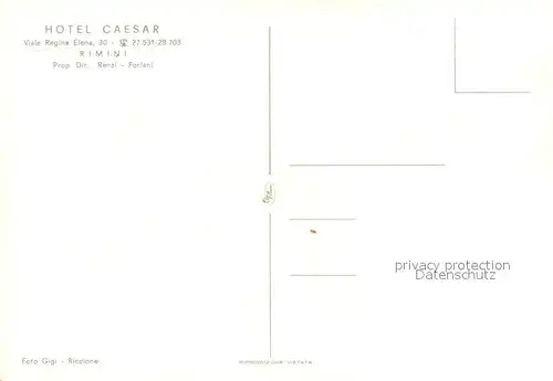 AK / Ansichtskarte Rimini Hotel Caesar Strandleben Rimini