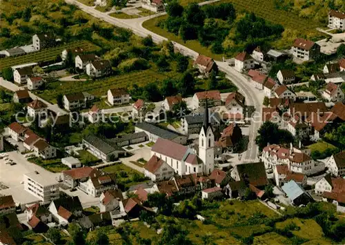 AK / Ansichtskarte Ludwigshafen_Bodensee Fliegeraufnahme Katholische Kirche St. Otmar Gemeindezentrum Ludwigshafen Bodensee