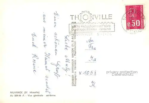 AK / Ansichtskarte Nilvange Vue Aerienne  Nilvange