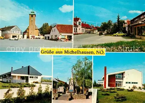 AK / Ansichtskarte Michelhausen Kirche Kriegerdenkmal Schule  Michelhausen