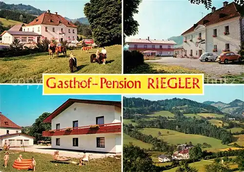 AK / Ansichtskarte Randegg_Niederoesterreich Gasthaus Pension Riegler Randegg_Niederoesterreich