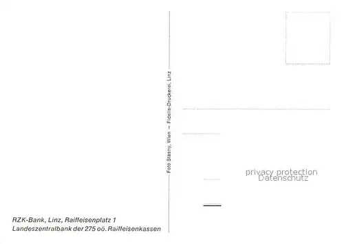 AK / Ansichtskarte Linz_Donau RZK Bank Linz_Donau