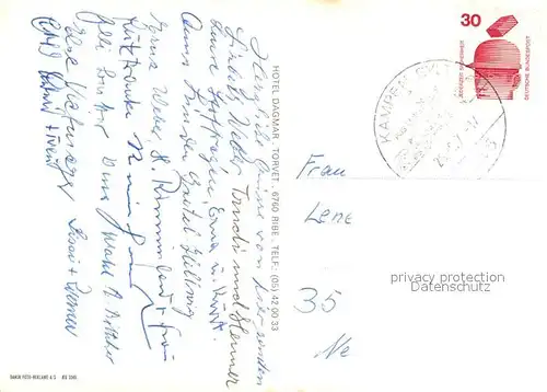 AK / Ansichtskarte Ribe Hotel Dagmar Ribe