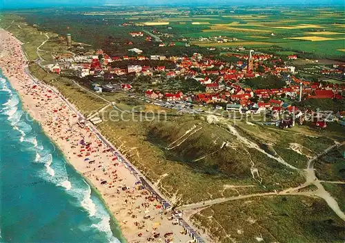 AK / Ansichtskarte Domburg Fliegeraufnahme mit Strand Walcheren Domburg