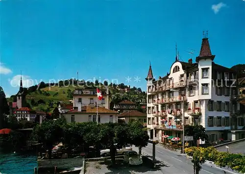 AK / Ansichtskarte Weggis_Vierwaldstaettersee Hotel Gotthard Fam. Nanzer Ambuehl Weggis_Vierwaldstaettersee