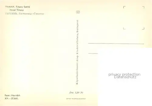 AK / Ansichtskarte Tihany Hotel Tihany Tihany