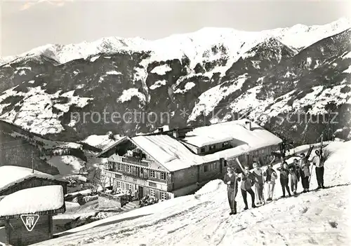 AK / Ansichtskarte Zell_Ziller_Tirol Alpengasthof Enzianhof Wintersportplatz Zillertaler Alpen Zell_Ziller_Tirol