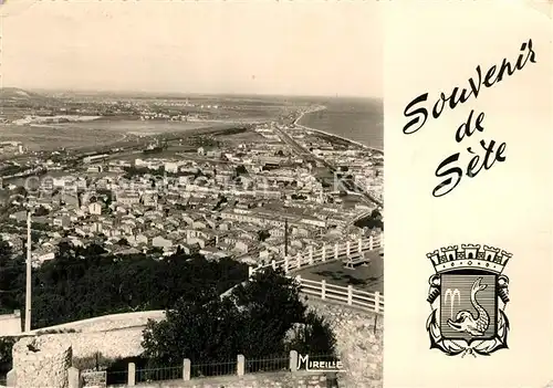 AK / Ansichtskarte Sete_Herault Vue generale prise du Mont Saint Clair Sete Herault