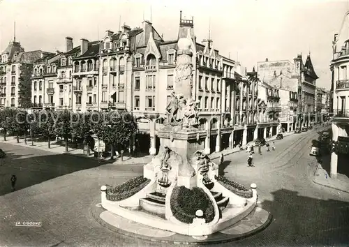 AK / Ansichtskarte Reims_Champagne_Ardenne Place Drouet d Erlon et Fontaine Sube Reims_Champagne_Ardenne