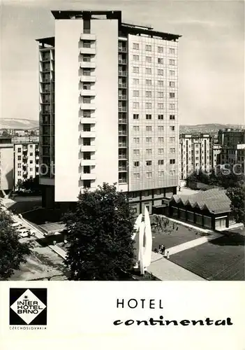 AK / Ansichtskarte Brno_Bruenn Hotel Continental Hochhaus Brno_Bruenn